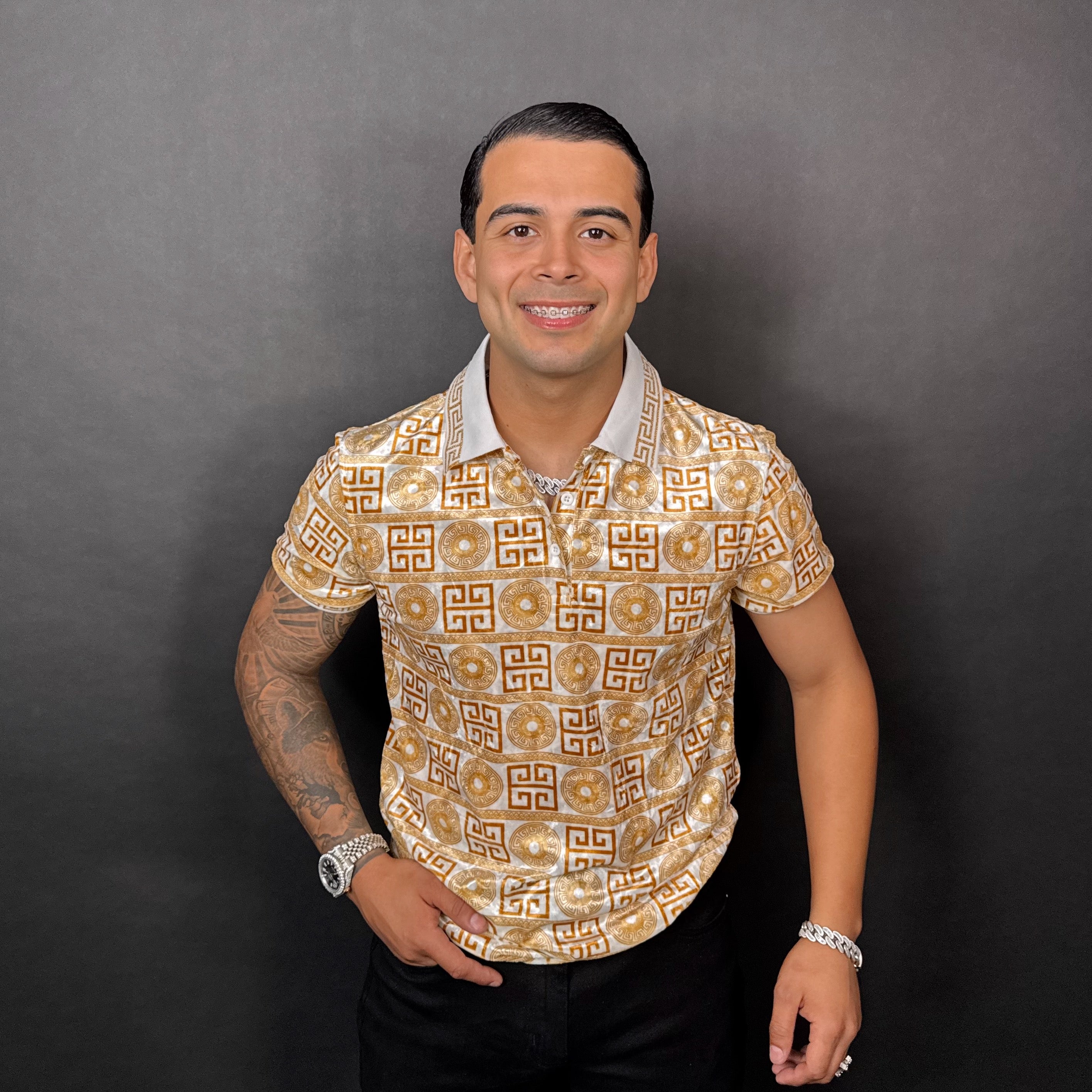 Beto Oro Polo White