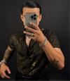Italiano Shirt Short Sleeve Black/Gold