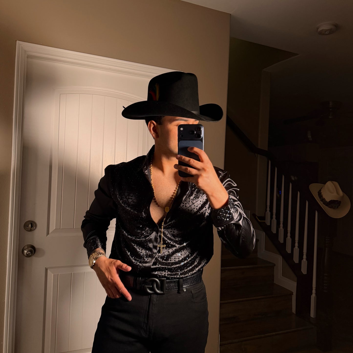 Elegante Rhinestone Shirt
