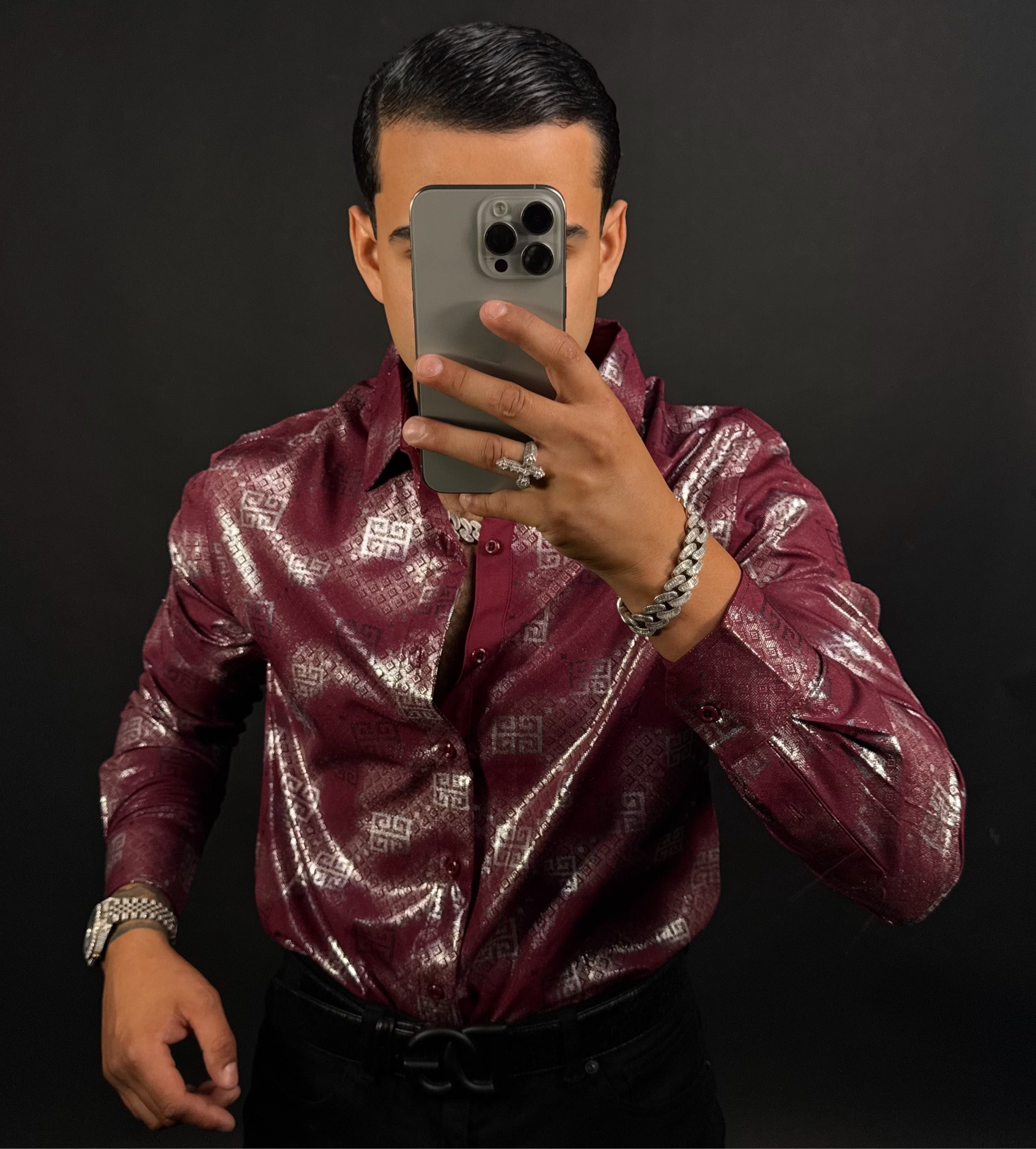 Give platinum Shirt Burgundy