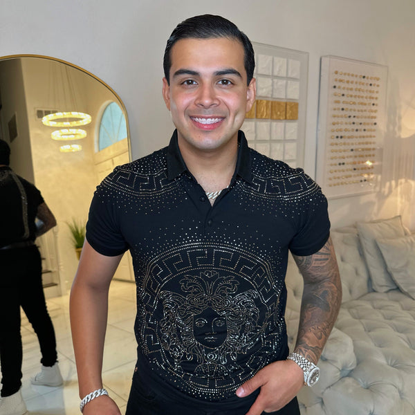Paulo rhinestone polo
