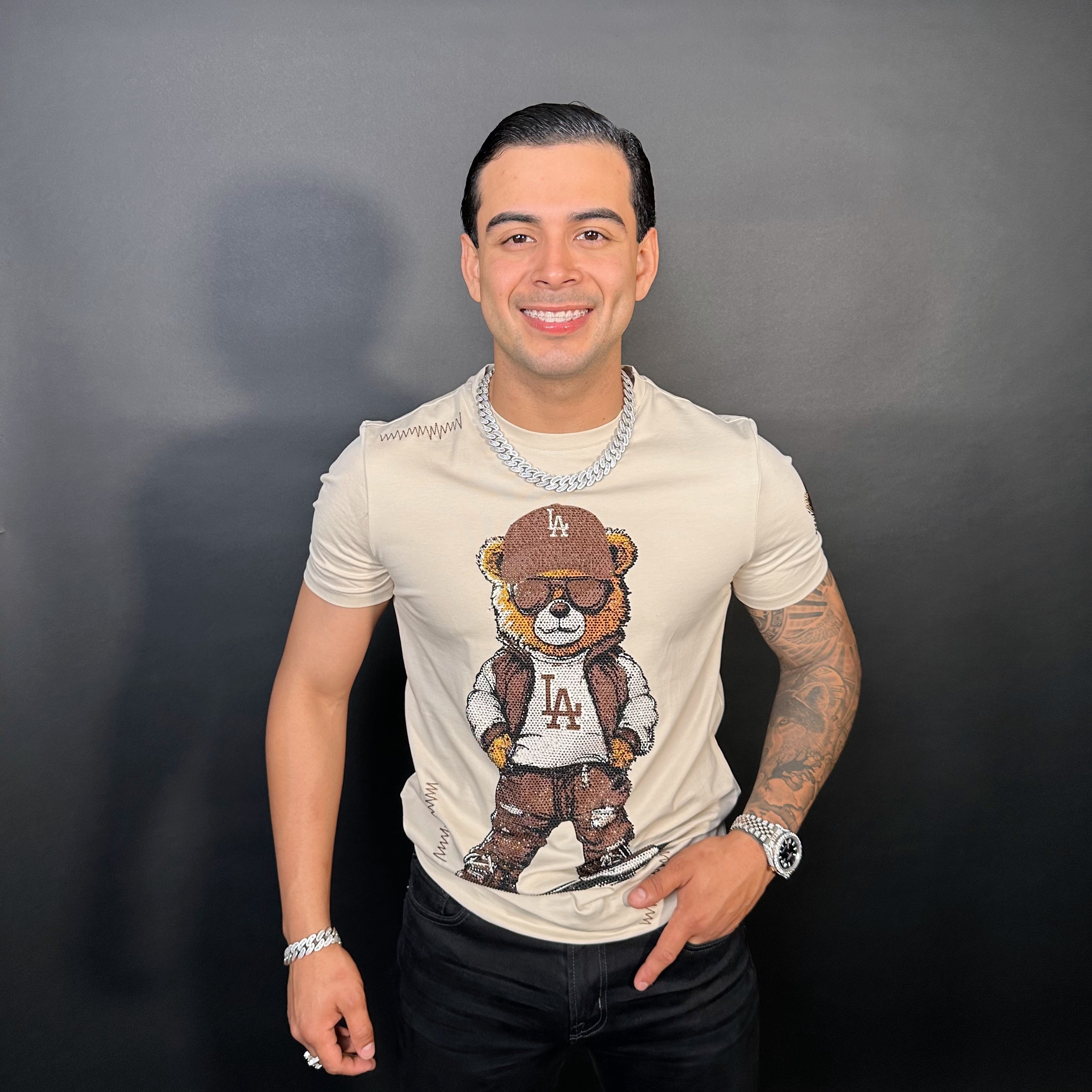 Fresh Bear Rhinestone tee