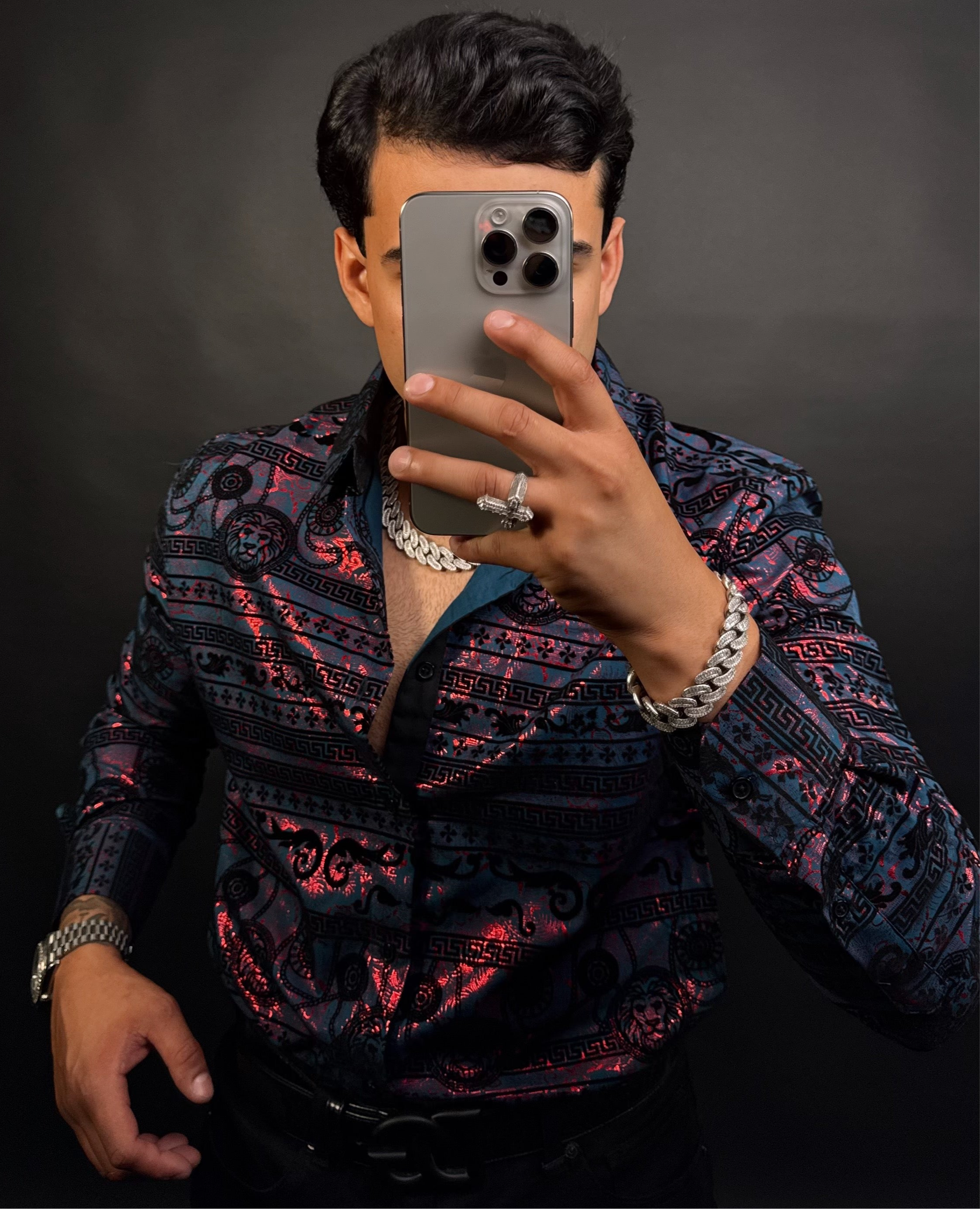 Leobardo Shirt Blue/Red