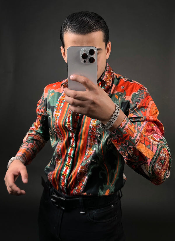 Azteca Rhinestone Shirt