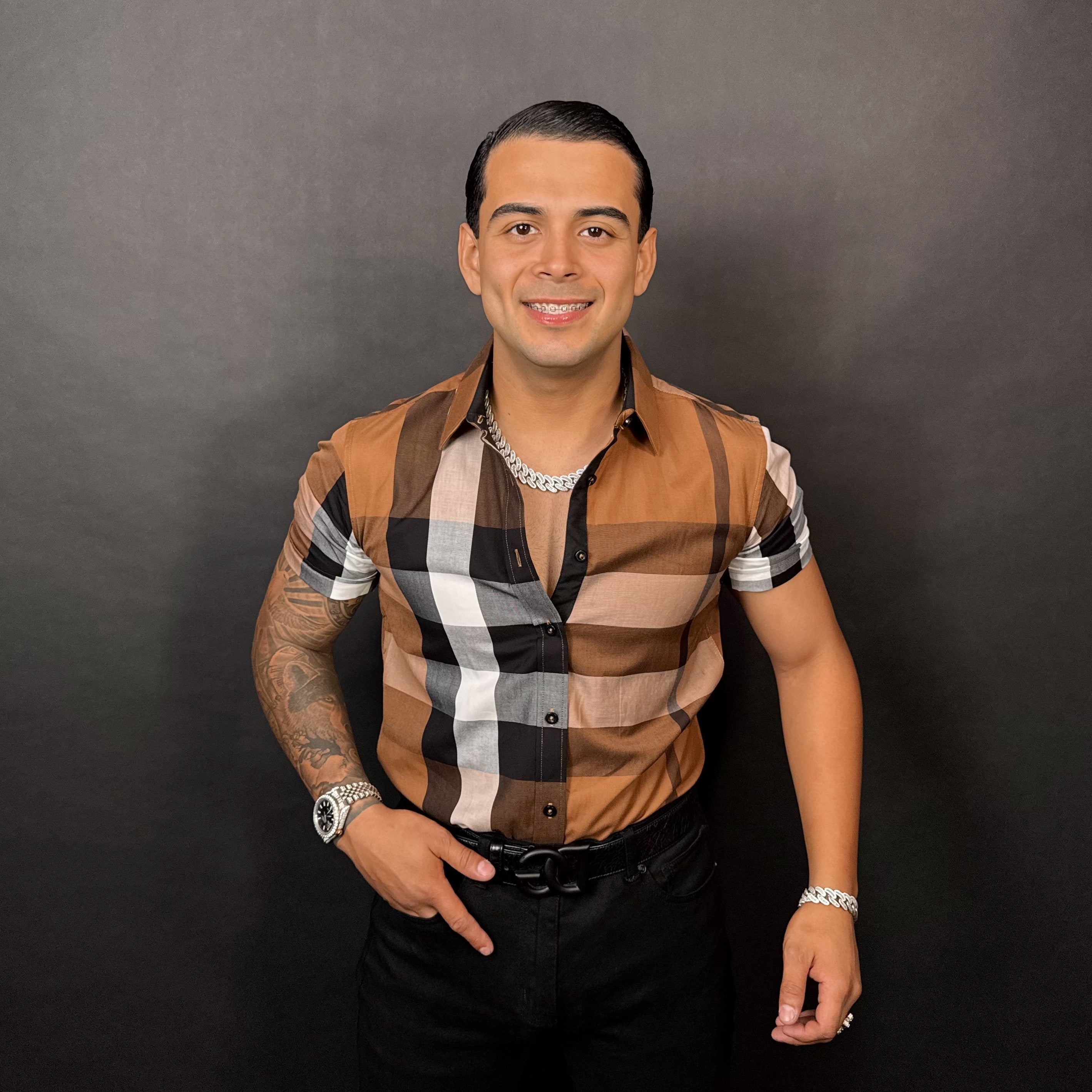 Baldo Shirt Coffe Short Sleeve