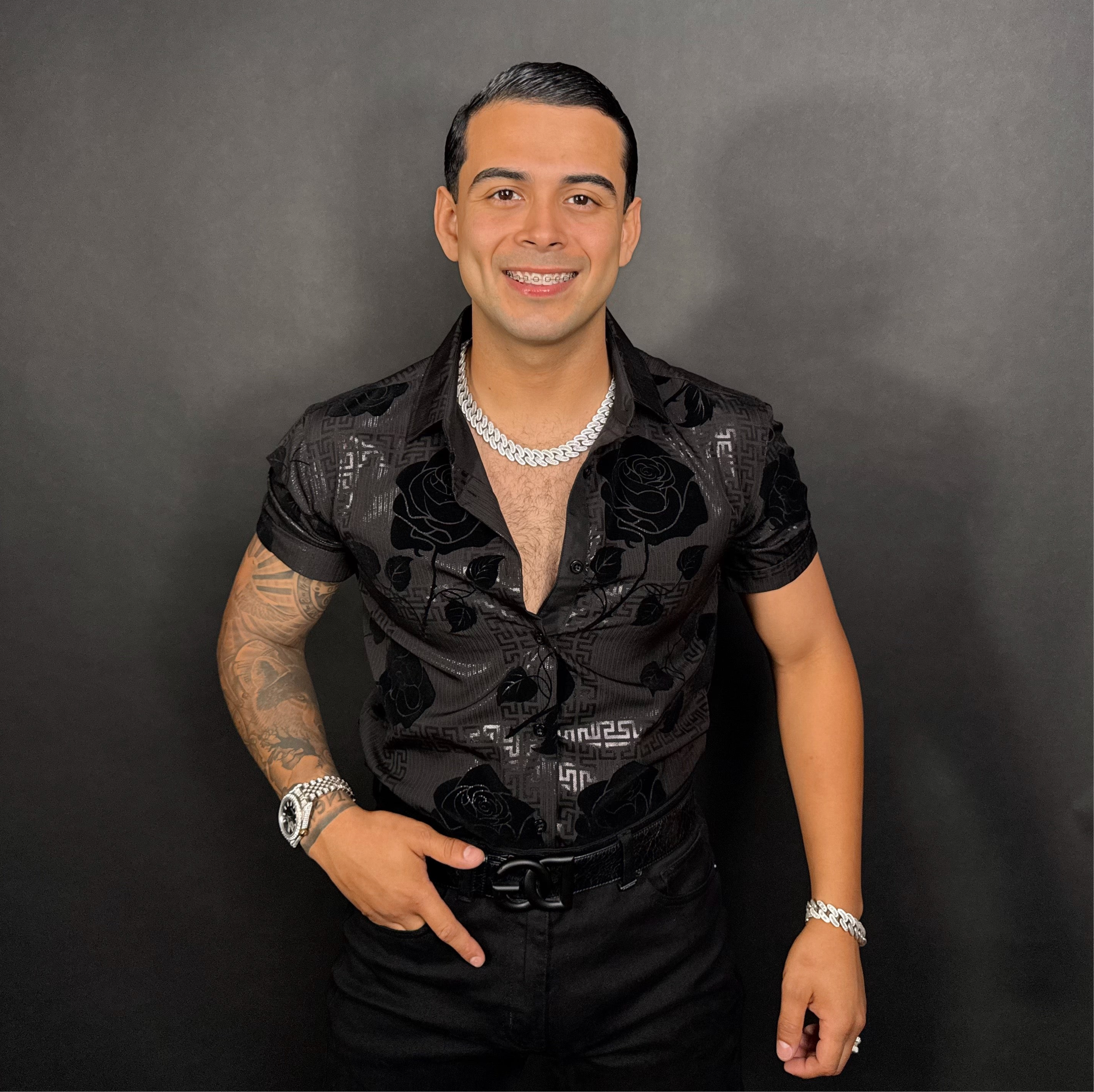 Rosas Negras Short sleeve Black