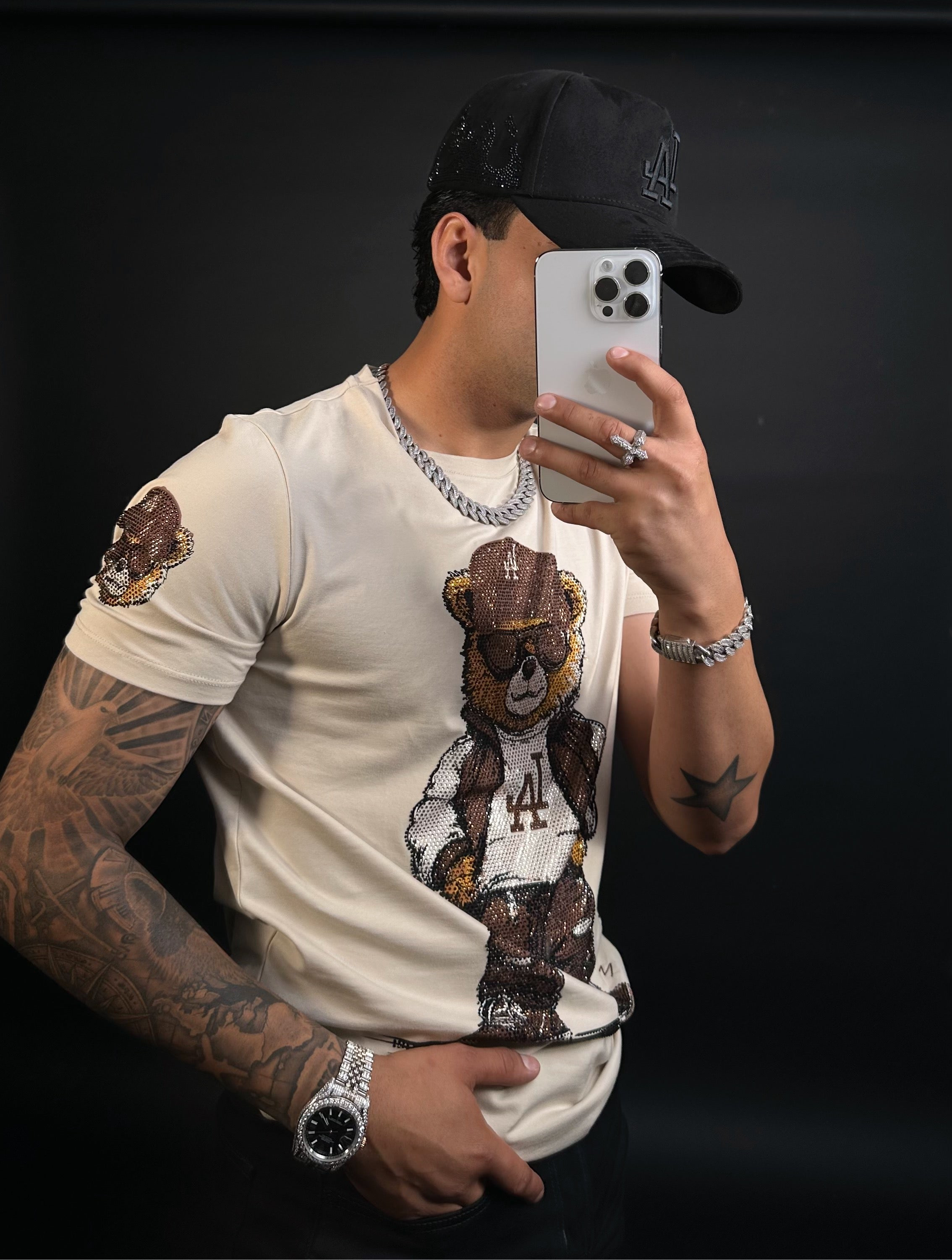 Fresh Bear Rhinestone tee