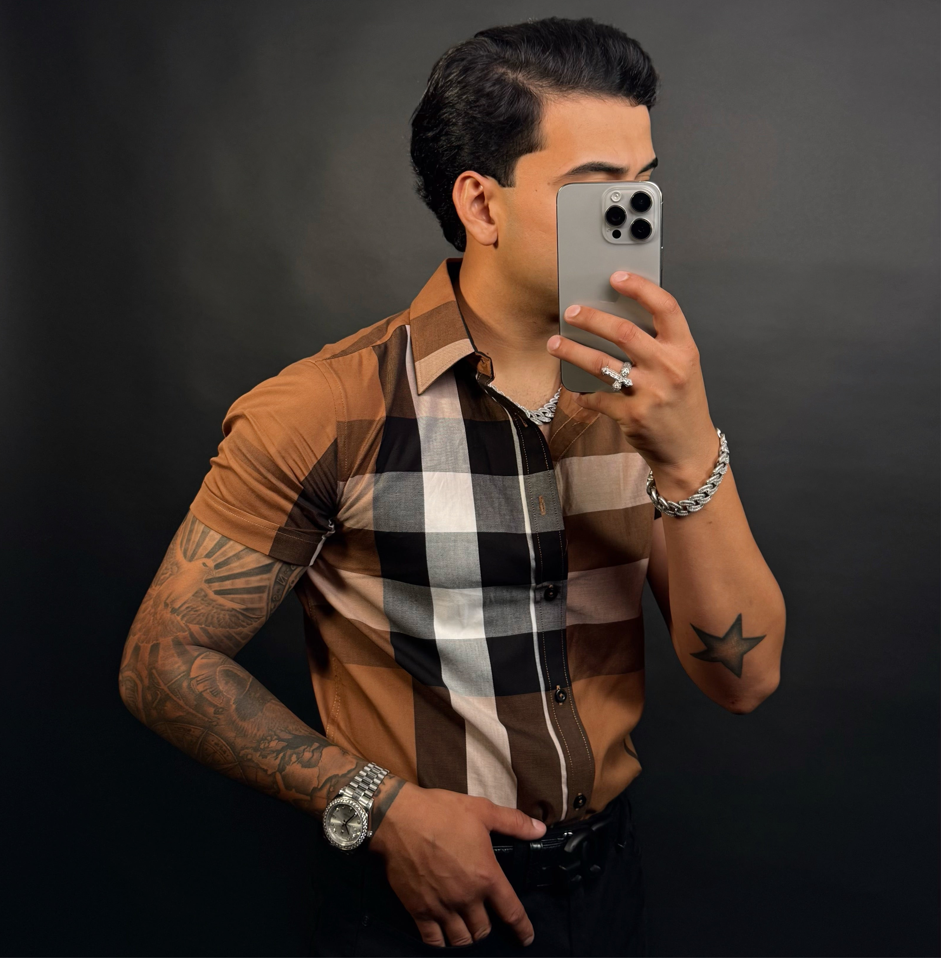 Baldo Shirt Coffe Short Sleeve