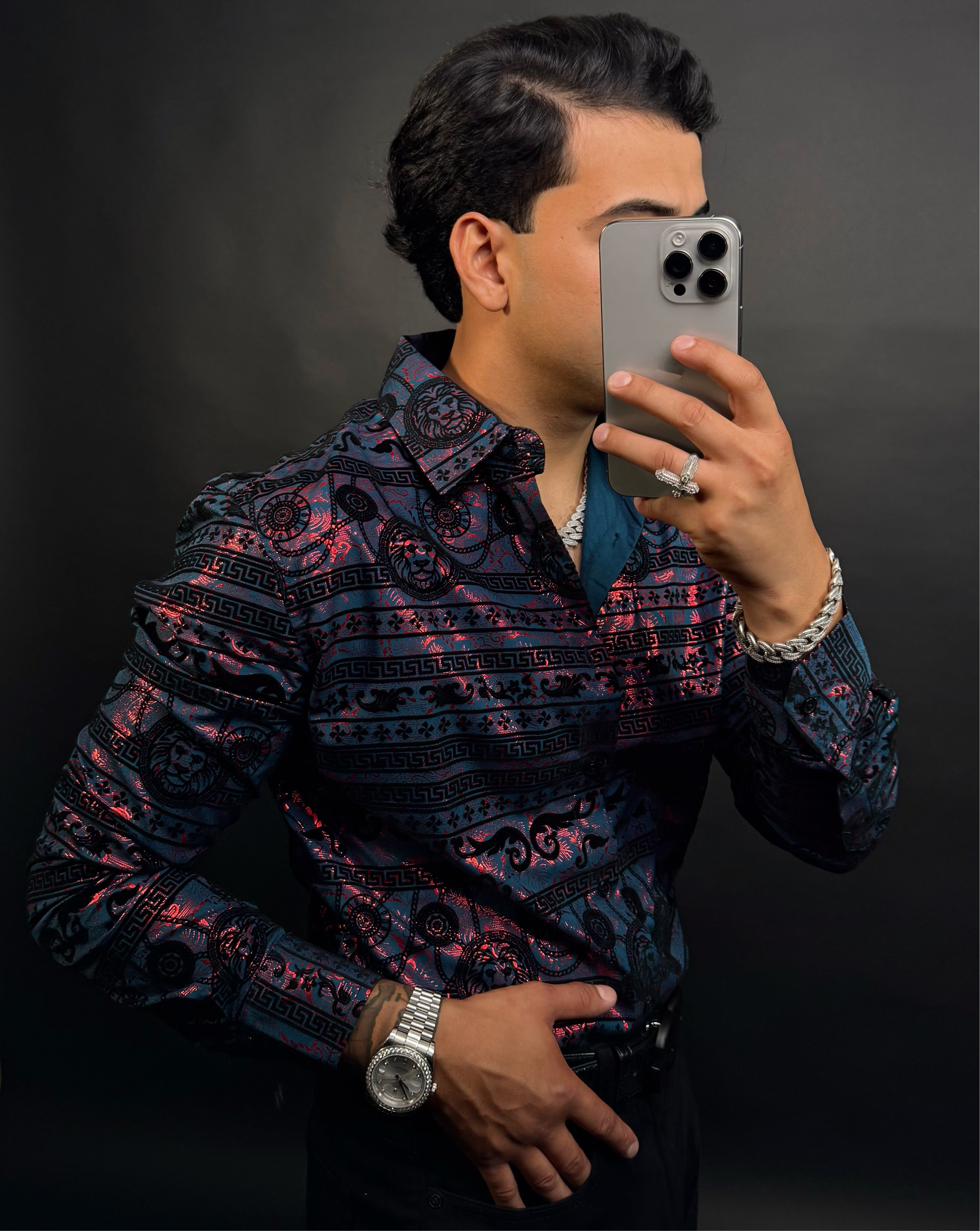 Leobardo Shirt Blue/Red