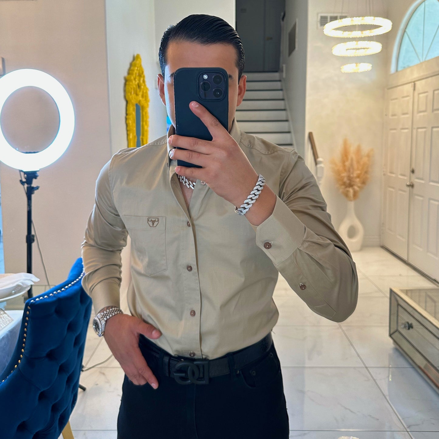 Dayton shirt-Beige