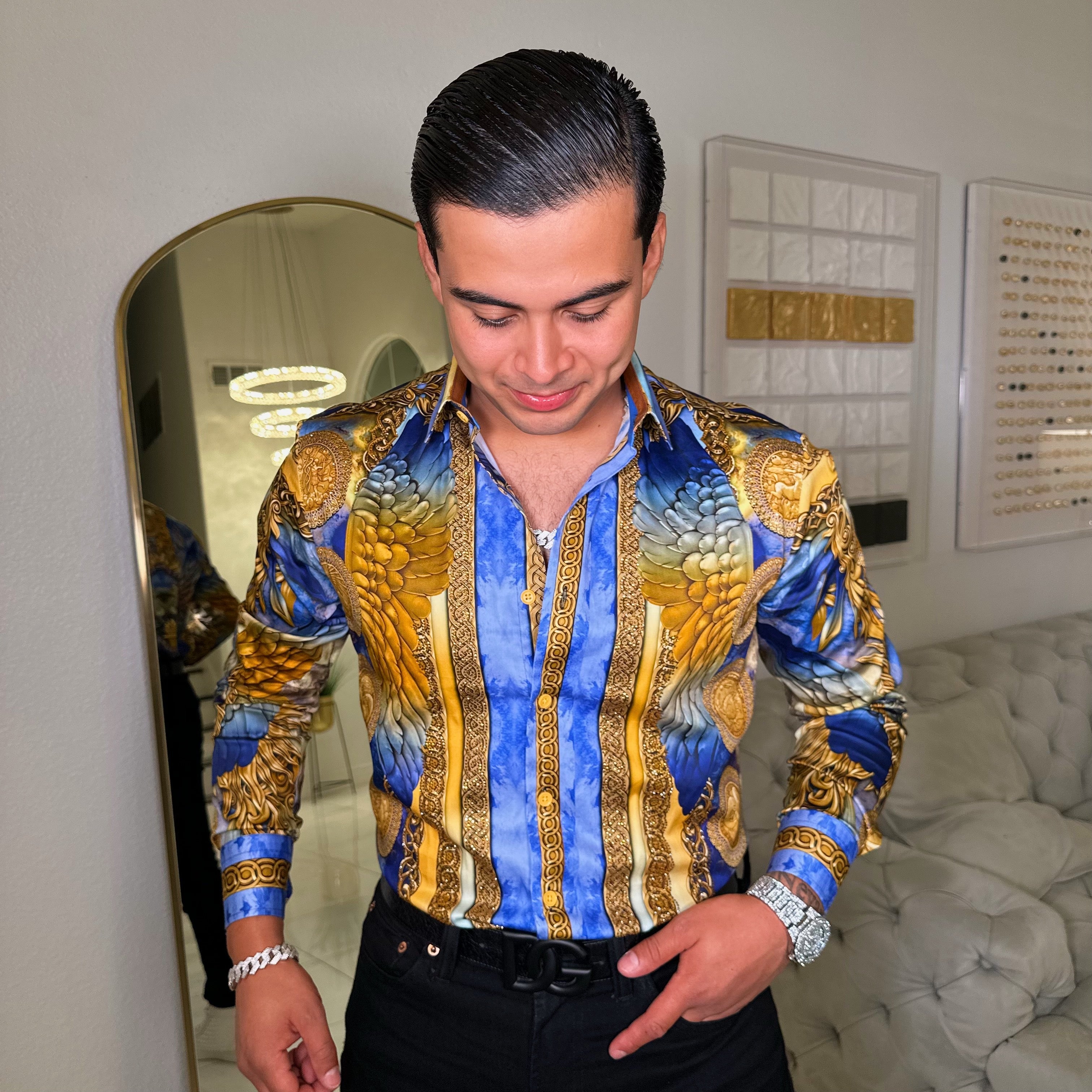 Hércules rhinestone shirt