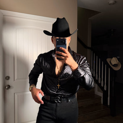 Elegante Rhinestone Shirt