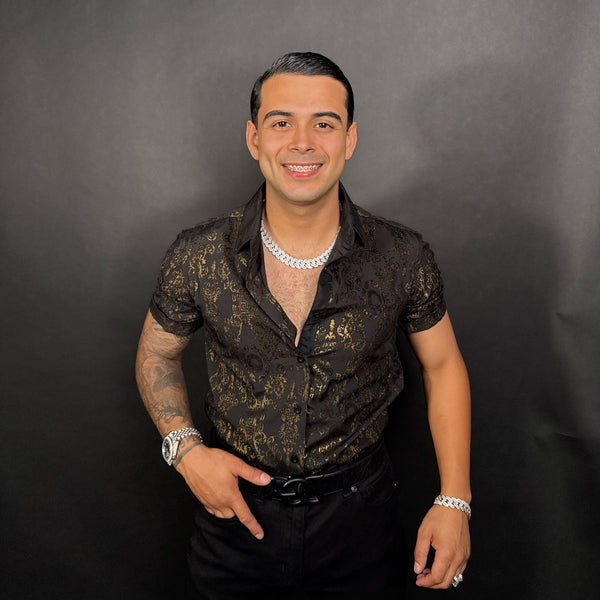Italiano Shirt Short Sleeve Black/Gold