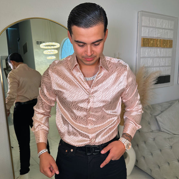 Rasgada silk shirt Champagne