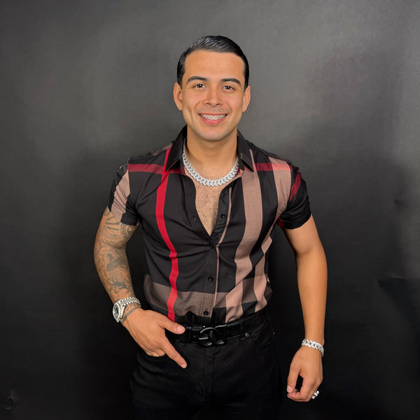Baldo Short Sleeve Black/Brown