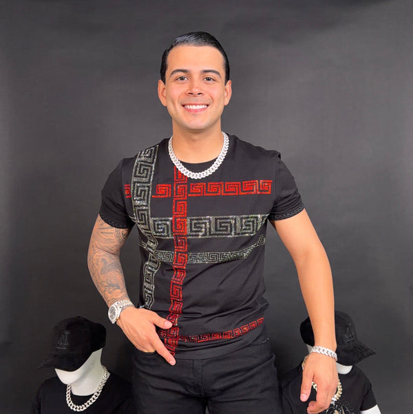 Guerrero Rhinestone te Black/Red