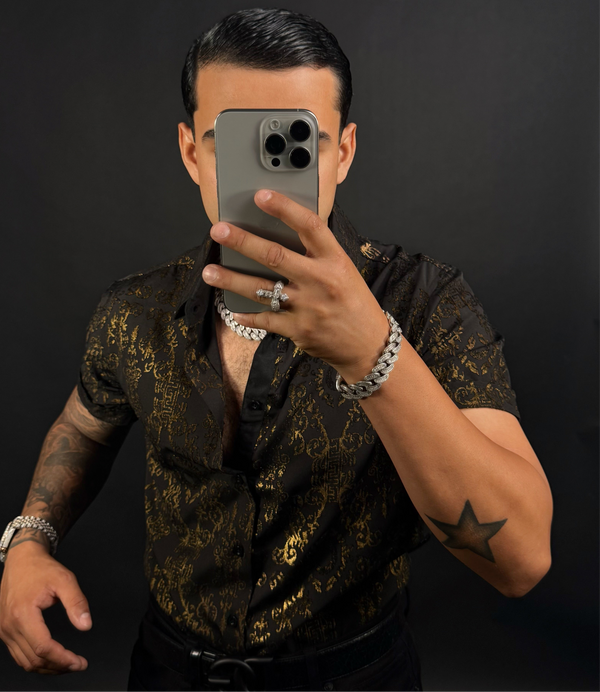 Italiano Shirt Short Sleeve Black/Gold