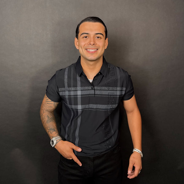 Fabián Rhinestone Polo Black