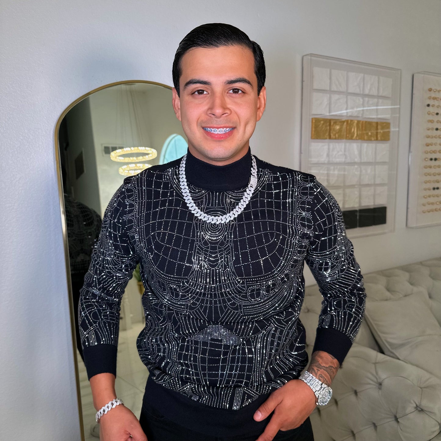 Rey Rhinestone Sweater