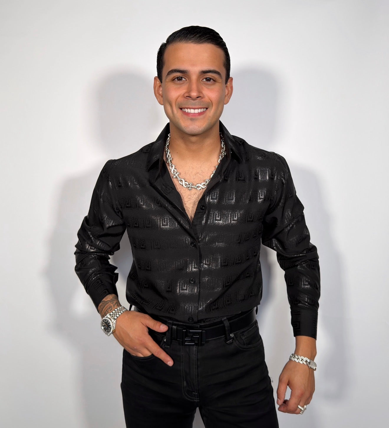 Distressed Shirt Black