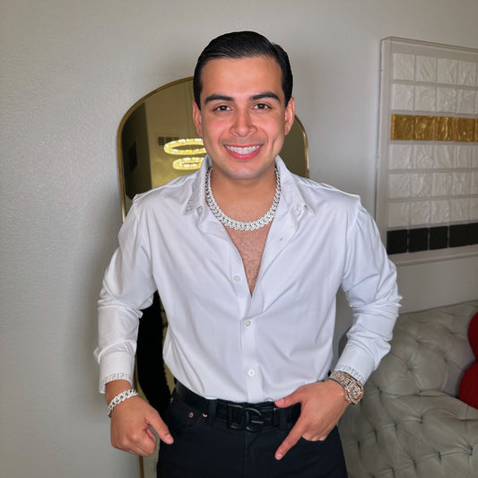 Nery rhinestone shirt/White