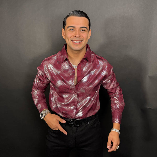 Give platinum Shirt Burgundy
