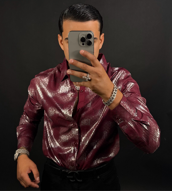 Give platinum Shirt Burgundy