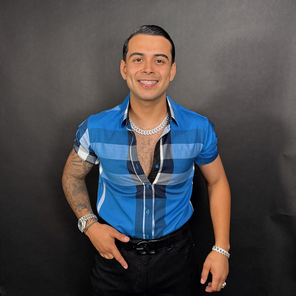 Baldo Shirt Short Sleeve Blue