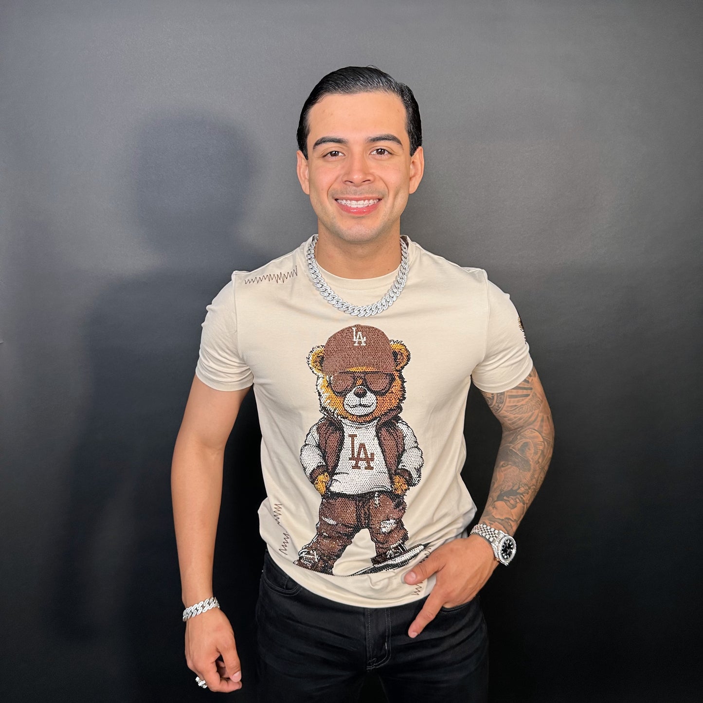 Fresh Bear Rhinestone tee