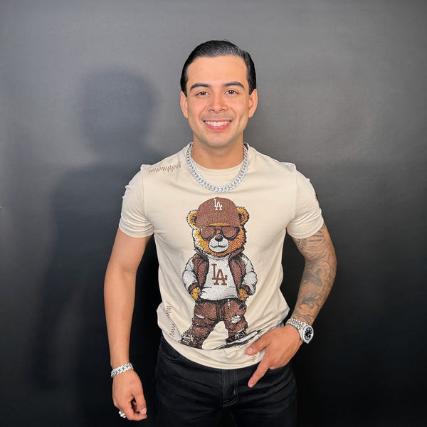 Fresh Bear Rhinestone tee