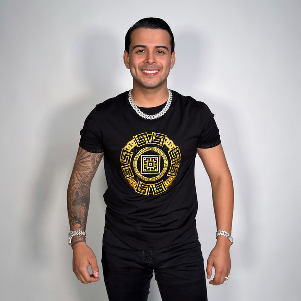 Rude Rhinestone tee Black/Gold