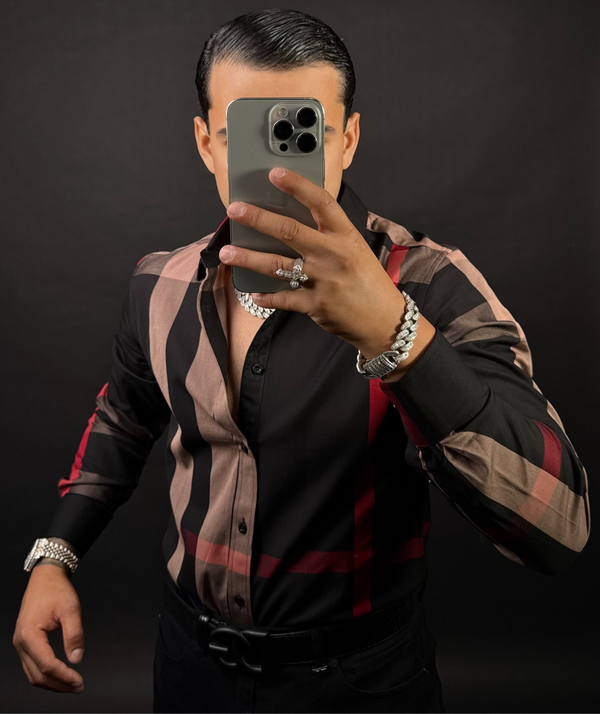 Baldo Long Sleeve Shirt Black/Brown