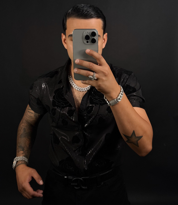 Rosas Negras Short sleeve Black