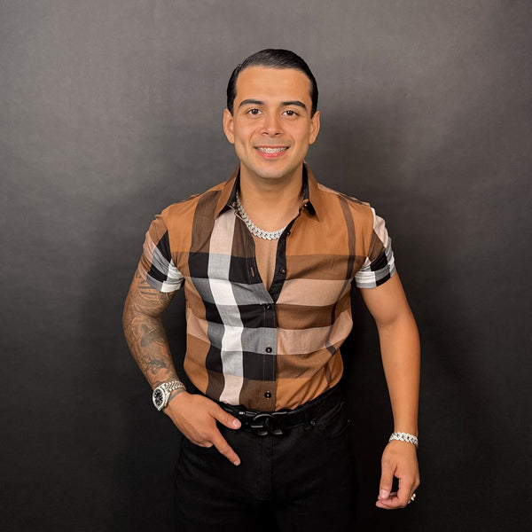 Baldo Shirt Coffe Short Sleeve