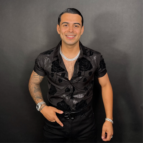 Rosas Negras Short sleeve Black