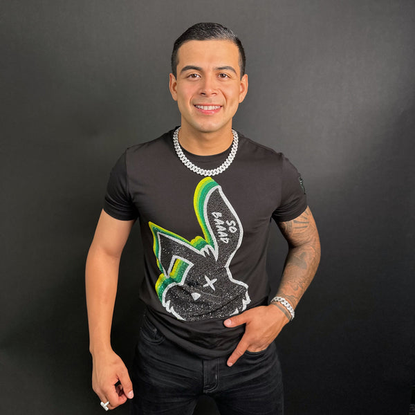 Conejo Lokochon Rhinestone tee GREEN