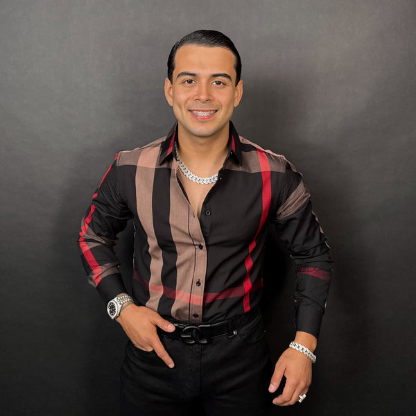Baldo Long Sleeve Shirt Black/Brown