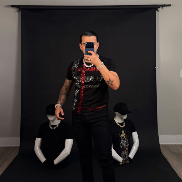 Guerrero Rhinestone te Black/Red