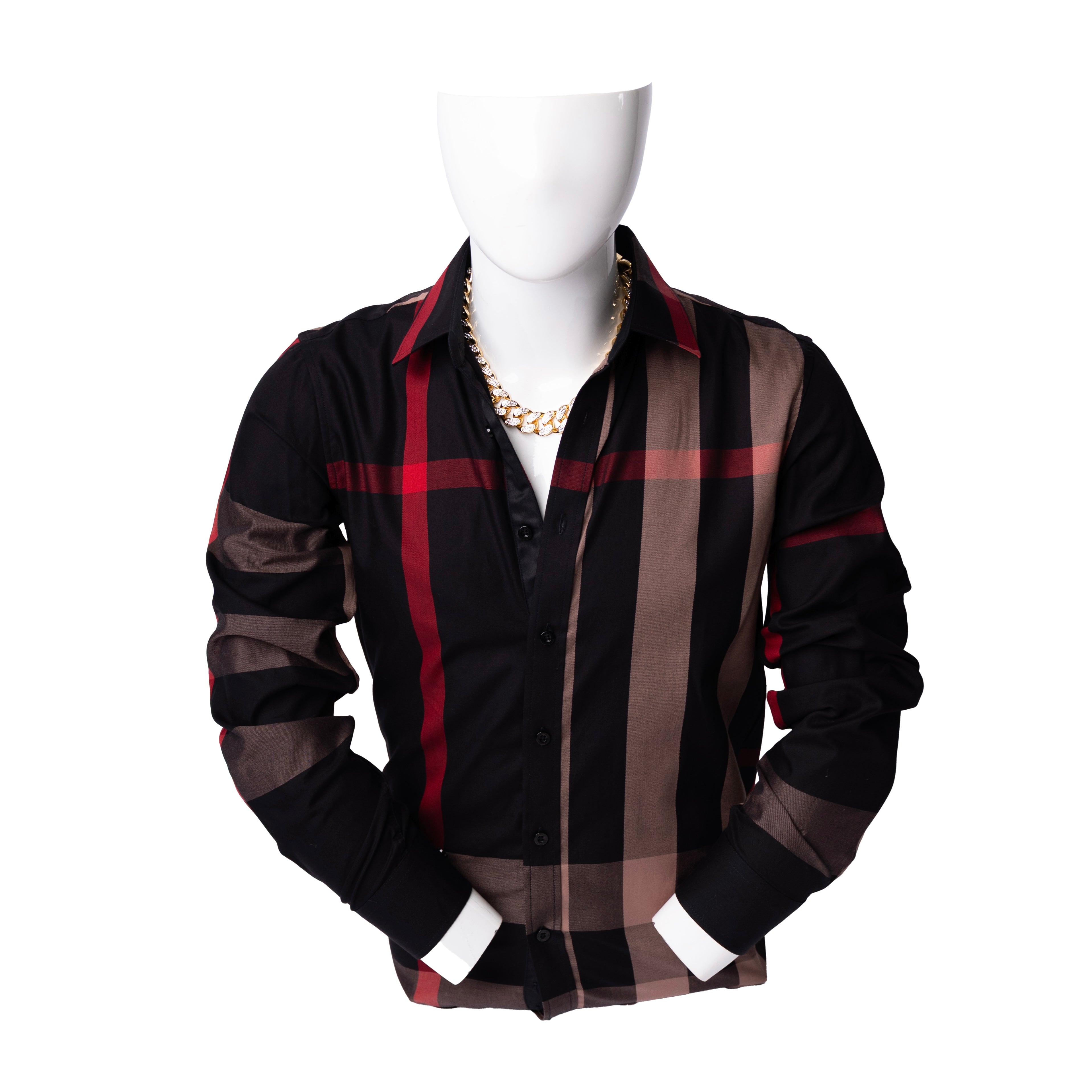 Baldo Shirt Long Sleeve Black/Brown