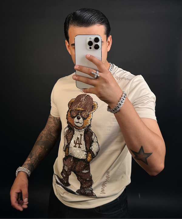 Fresh Bear Rhinestone tee
