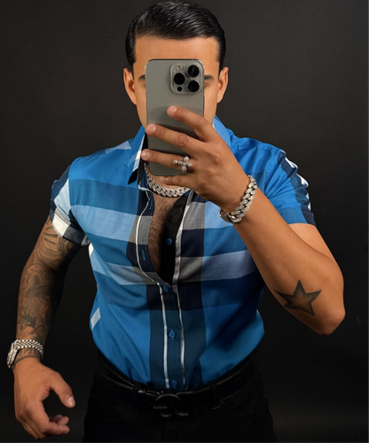 Baldo Shirt Short Sleeve Blue