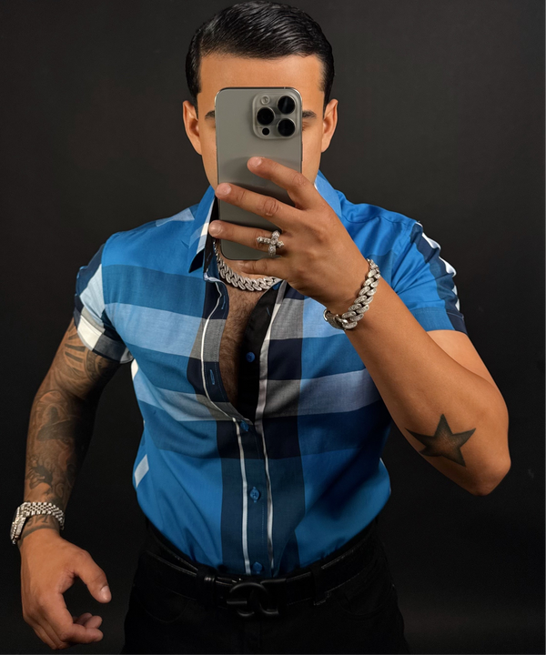 Baldo Shirt Short Sleeve Blue