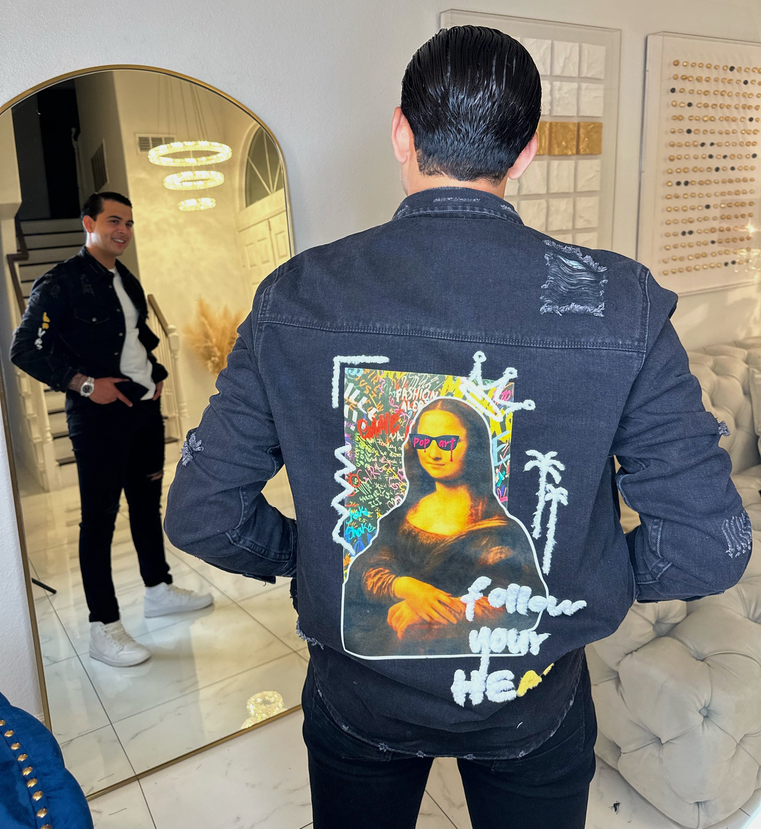 Mona Lisa bélica jacket-BLACK